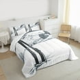 thumbnail image 3 of jejeloiu Skiing Sports Bedding Comforter Set,Snowboard Twin Comforter Sets,Gray White Bedding Set For Boys Girls,Ultra Soft Home Decor Reversible,2-Piece, 3 of 8