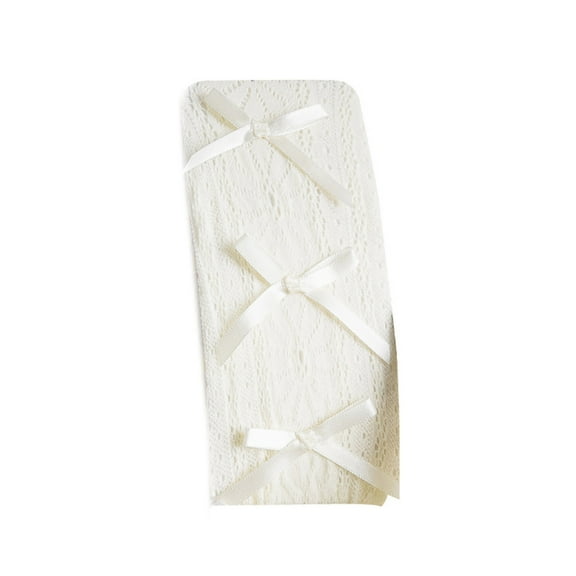 Yokua Women Cute Bow Floral Patterned Sheer Fishnet Lace Pantyhose Tights Stockings