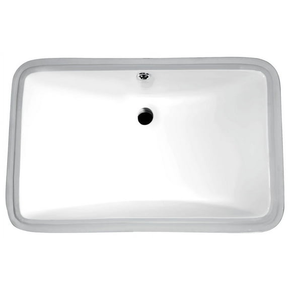 ANZZI Dahlia Series 20.5 in. Ceramic Undermount Sink Basin in Glossy White
