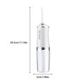 thumbnail image 3 of Qarigey Irrigador bucal Lavadora de Herramienta de hilo DC3.7V Tamaño compacto Ajustable Cuidado de la salud 80-120PSI Máquina de cuidado de los oídos Blanco Qarigey CE014704-02, 3 of 6