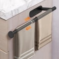 thumbnail image 5 of 2X Toallero Sin Taladrar, Toallero Extensible para Pegar para BañO y Cocina, Soporte para PañOs de Cocina en la Pared, Negro, 5 of 5
