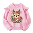 thumbnail image 2 of Sudadera deportiva informal de manga larga con estampado navideño para niños y blusa de poliéster., 2 of 7
