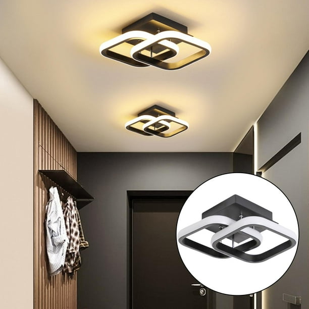 Elegant Ceiling Light Pendant Light Fixture Lighting Modern Minimalist LED Dimmable Ceiling Lamp for Cloakroom Corridor Dining Room Living Room Decor - Negro Tres Luz Negro - Luz tricolor