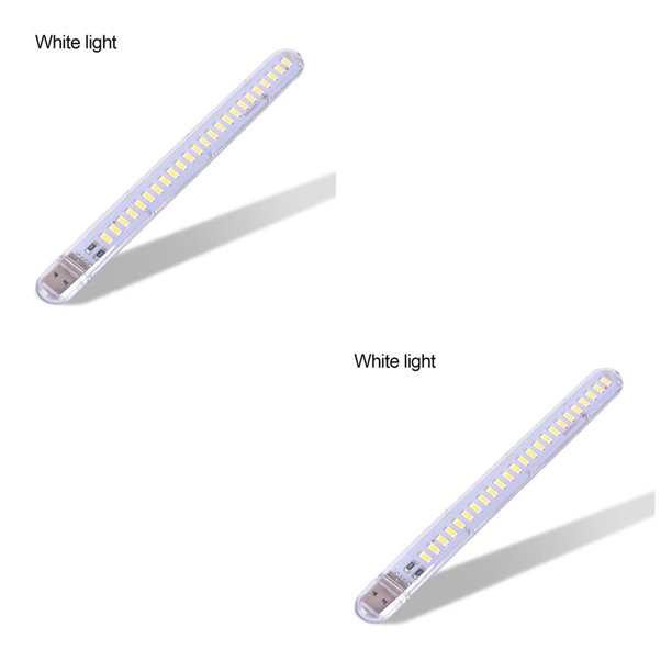 Ounissouiy Luz nocturna portátil 24 LED reutilizable brillante carga USB Mini lámpara elegante lectura aprendizaje herramienta de iluminación luz blanca Luz blanca 2piezas Ounissouiy CBP017039