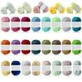 thumbnail image 4 of Farfi 50g Super Soft Bamboo Cotton Baby Breathable Hand Knitting Crochet Woolen Yarn (Style 23), 4 of 13
