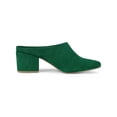 thumbnail image 3 of BLISSFUL STEP Sandales à Talons Hauts Blocs pour Femmes à Enfiler Mules à Bout Pointu Vert 9,5, 3 of 8