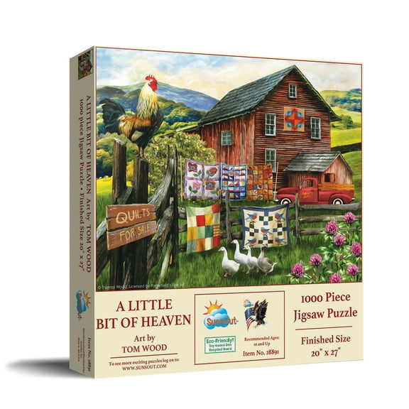 SUNSOUT INC - A Little Bit of Heaven - 1000 pc Jigsaw Puzzle by Artist: Tom Wood - Finished Size 20" x 27" - MPN# 28891