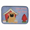 thumbnail image 1 of Carolines Treasures BB2761DDM Dog House Collection Pug Brown Dish Drying Mat, 1 of 4