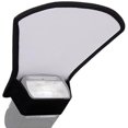 thumbnail image 5 of Reflector difusor de flash, kit de reflector de flash de rebote curvado blanco/plateado de 2 caras con correa elástica para flashes Speedlight, 5 of 5