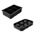 thumbnail image 2 of PENGXIANG 2pcs/set Ice Cube Tray Silicone Beverage Ice Cube Mould 6 Slots  Square Craft Making Mold, 2 of 10