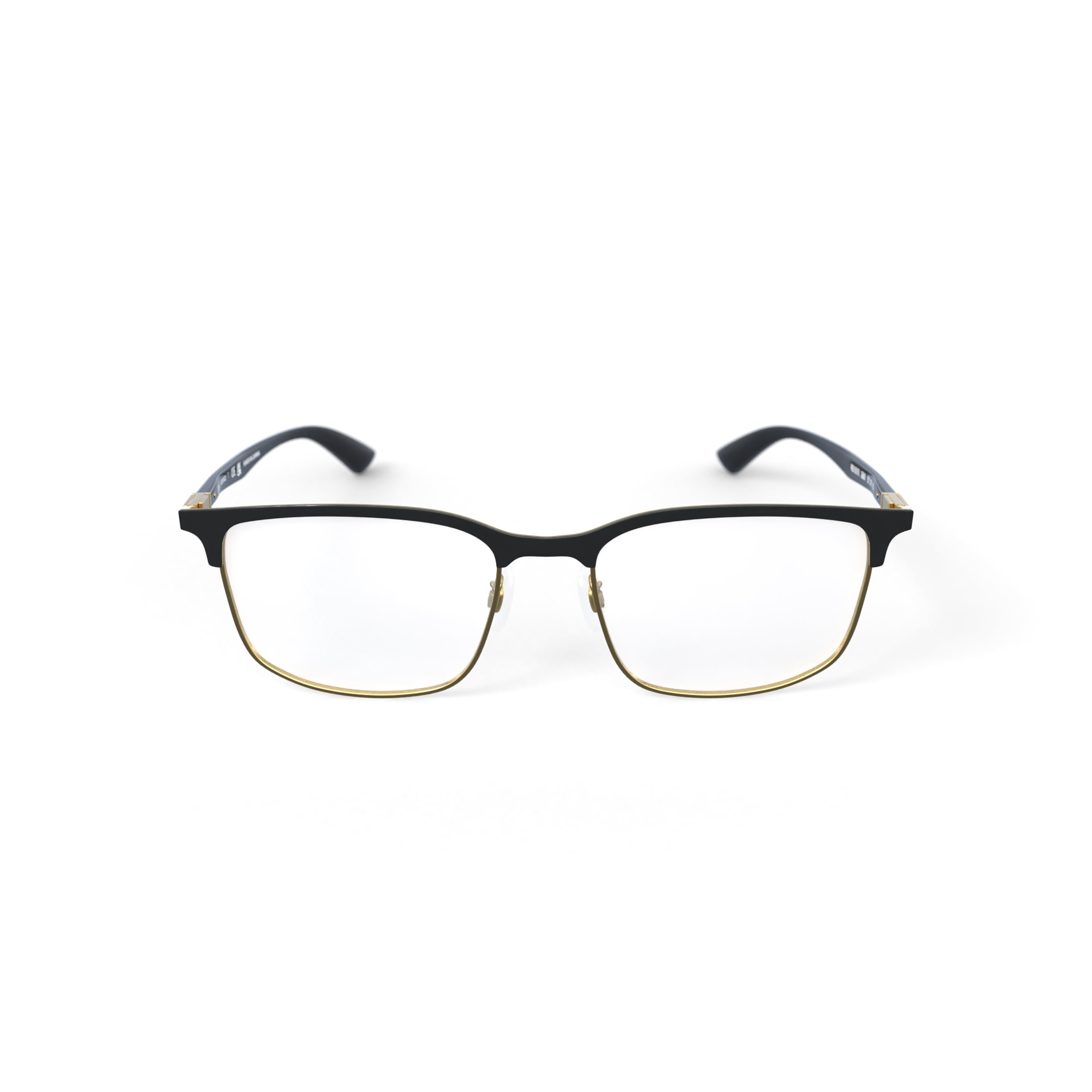 Ray-Ban Unisex Size 57 Square RB6518 Prescription Eyeglasses, Black on Arista/Demo Lens