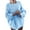 Blue, variant on Women Sweaters Womens Fall Tops Winter Fashion Round Neck Drop Shoulder Loose Knitted Sweater for Women
