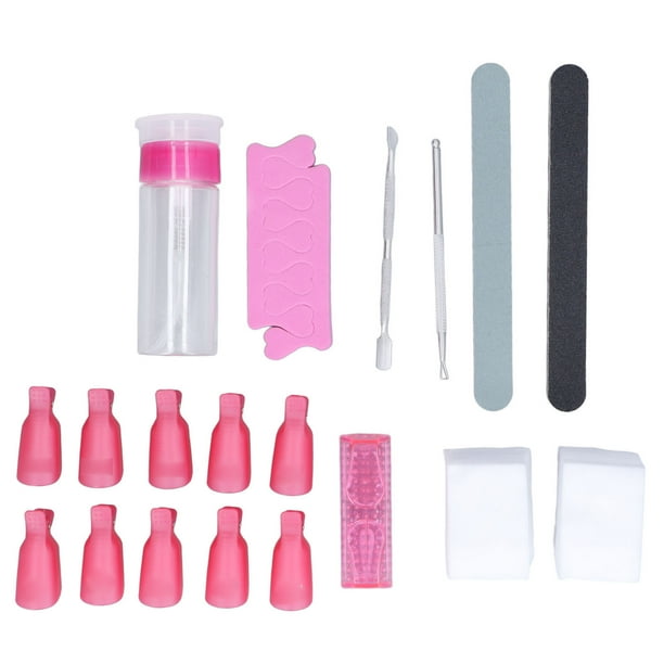 Kit de eliminación de esmalte en gel Jadeshay 10 Clips Removedor de esmalte de uñas en gel