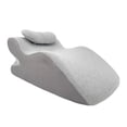 thumbnail image 3 of Almohada boca abajo, almohada de espuma viscoelástica con soporte para el cuello, cómoda almohada en cuña Blanco y gris, 3 of 9