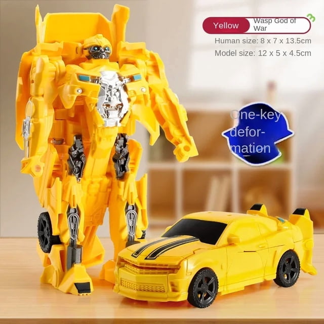 Transformation Car Toy One Step Deformation Robot Action Figure Model Kid Puzzle Toy Anime Robot Model Deformation Car