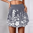 thumbnail image 2 of SHIXIAOO Jupe-Short Décontractée à Imprimé Floral d'Été pour Femmes, Jupe Courte Confortable, Extensible, Respirante, Mode pour Activités Extérieures, Mini Jupe Aguichant, Jupes Longues en Denim, 2 of 6