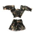 thumbnail image 3 of 1: 6 Mujeres Patrón de flor de manga corta Patrón de flores Mini Doll Manga de manga de muñeca para accesorios de figura femenina a escala de 12 negro, 3 of 8