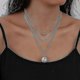 thumbnail image 2 of Collar para mujer Joyas Estéticas Triángulo metal Ropa Accesorios Colgante Cadenas Regalo cadena en el cuello gargantilla entera---Código de producto 43404, 2 of 5