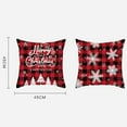 thumbnail image 7 of SPRING PARK Merry Christmas Throw Pillow Covers Deer Snowflakes Snowman Decorative Pillow Covers for Sofa Couch Bed and Car Throw Pillow Covers, 7 of 7