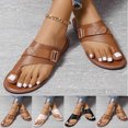 thumbnail image 5 of CQONEPT Sandals for Women Dressy- Women's Low Heels Sandals -Open Toe Ankle Strap - Slip on Heeled Sandal - Strappy Heels for Party Wedding Dress Shoes Brown Size 10, 5 of 5