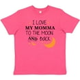 thumbnail image 3 of Inktastic I Love My Momma To The Moon and Back Youth T-Shirt, 3 of 5