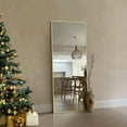 thumbnail image 6 of EDX Full Length Mirror 59"x16" Full Body Mirror Rectangle Free Standing Wall Mounted Leaning Hanging Full body Mirrors, Gold, 6 of 11