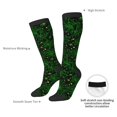 thumbnail image 4 of Knee High Socks for Men and Women, Green Bright Web with Spiders Althletic Compression Socks, Support Long Tube Socks for Outdoor Sport, Calf Socks, High Stockings for Women Men, 4 of 7