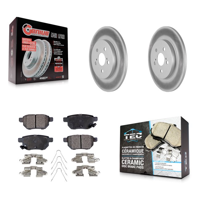 Transit Auto Rear Coated Disc Brake Rotors and Ceramic Pads Kit for Car Lexus CT200h KGT-101626