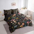 thumbnail image 3 of Manfei Colorful Mushroom Bedding Comforter Set 7 Pieces for Teens Adults,Exotic Style Full Bedding Set Lightweight,Chic Floral Flowers Fitted Sheet Flat Sheet,Luxury Bedroom Decor,Reversible, 3 of 8