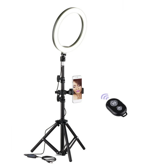 Mistaha 10 Inch LED Video Ring Light Photography Lamp 3 Lighting Modes 3200-5600K Dimmable