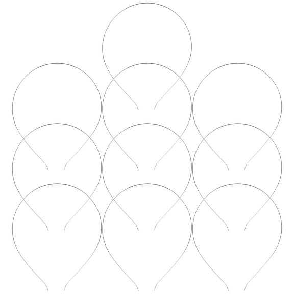 OUNONA 10Pcs Headbands Women Headwraps Made of Steel in Silver