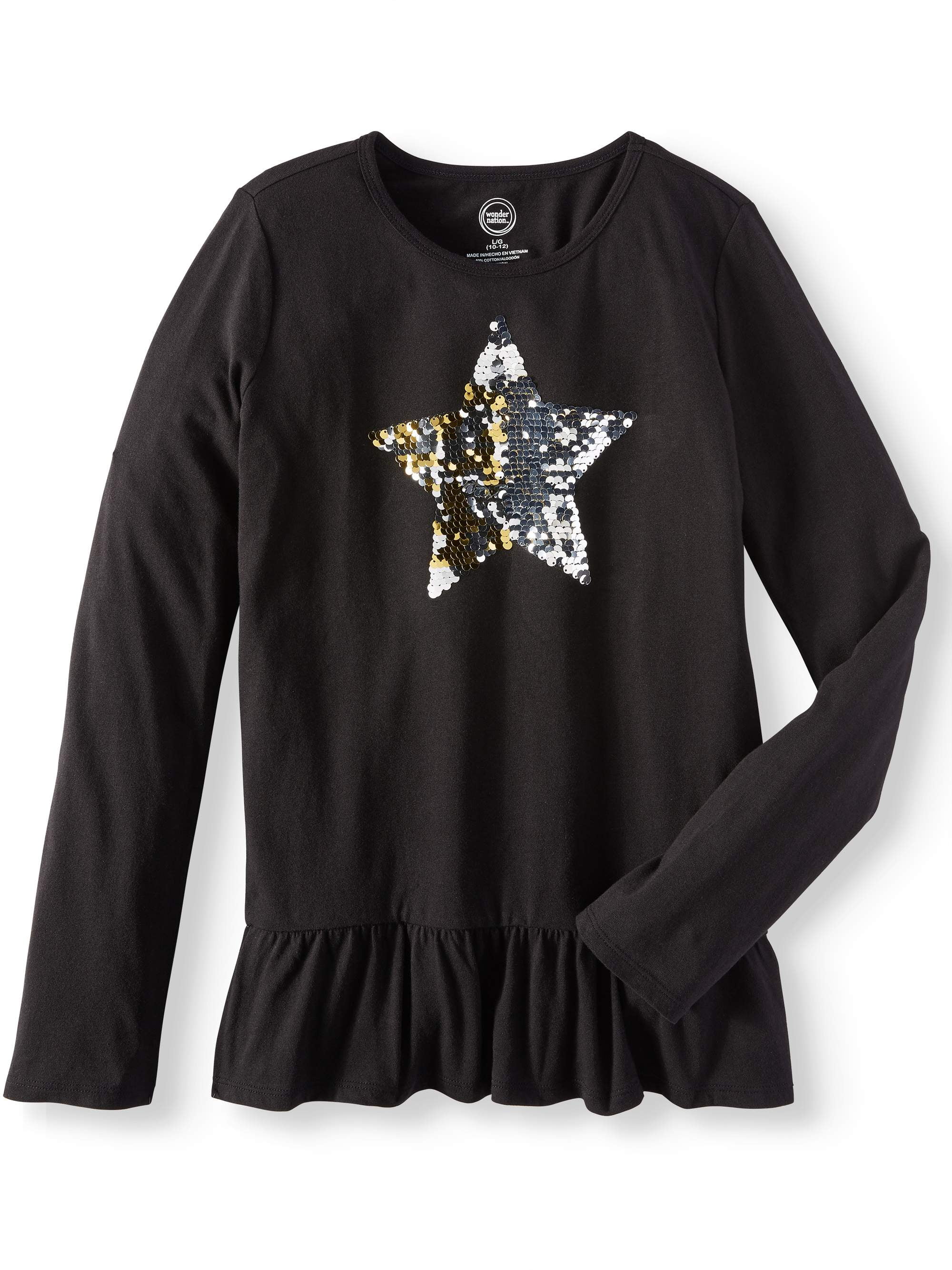 little girl flip sequin shirt
