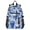 Blue Skull Bird Flower, variant on 14" Laptop Backpack Waterproof Airline Approved Stylish Casual Daypack for Travel Business College Work, Colorful Cute Dogs Face