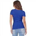 thumbnail image 3 of Camiseta de Canalé Entallada para Mujer, Azul , Talla XL, 3 of 9