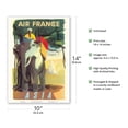 thumbnail image 2 of Asia - Asian Elephant with Mahout Rider - France - Vintage Airline Travel Poster by André Golven c.1950 - Master Art Print 10in x 14in, 2 of 4