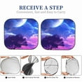 thumbnail image 6 of Daiia Dreamy Colorful Starry Sky 2PCS Car Windshield Sun Shade, Foldable Sun Shield for Car Front Window, Auto Sun Blocker Visor Protector Universal for Truck SUV Pickup-Medium, 6 of 7