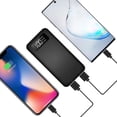 thumbnail image 2 of Portable Slim Power Banks Works with Google Pixel 5/5XL/4XL/3XL/4a/5G with 10,000 Digital Display Screen, Status Update, and 3 Cables Included! (Black), 2 of 5