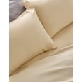thumbnail image 3 of Sonive Full Size Bed Sheets Set, Coolest-Comfort Breathable Nano90g Solid Color Microfiber Bed Sheet set (Beige), 3 of 4