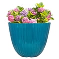 thumbnail image 4 of Better Homes & Gardens 15in Florestra Teal Plastic Planter, 4 of 6