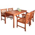 thumbnail image 1 of Vifah Malibu 5 Piece Wood Patio Dining Set, 1 of 9