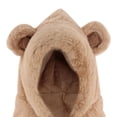 thumbnail image 6 of Sharprepublic Womens Hooded Scarf 2 in 1 Soft Neck Scarf Headgear Beanie Windproof Casual Long Brown, 6 of 7