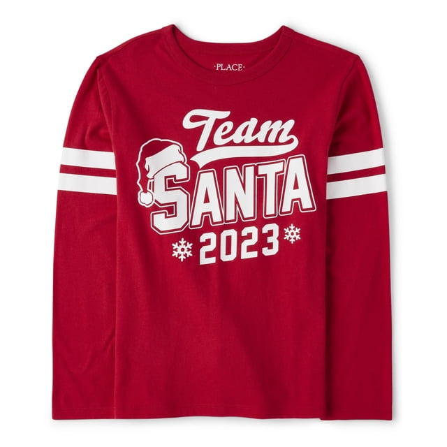 Remera Unisex-Bebé The Children's Place Equipo Santa Grande