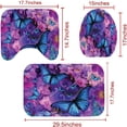 thumbnail image 5 of Sunflower Shower Curtain Sets 4 Piece Butterfly Bathroom Curtains Shower Decor Set with Non-Slip Rug, Toilet Lid Cover and Bath Mat, Shower Curtain Sunflower with 12 Hooks, 5 of 5