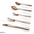 thumbnail image 6 of Elyon Tableware® 20-Piece Reflective Rose Gold Copper Flatware Set, Stainless Steel, Service For 4, 6 of 7