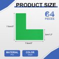 thumbnail image 2 of Uxcell 5S Location Marking Corner 64Pcs PVC L-Shape Floor Marking Tapes Green, 2 of 4