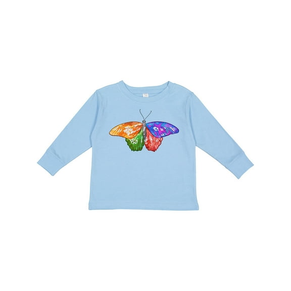 Inktastic Artistic Butterfly Boys or Girls Long Sleeve Toddler T-Shirt