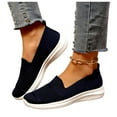 thumbnail image 6 of Miluxas Women’s Breathable Walking Shoes-Slip On Mesh Knitted Flats Soft Gym Sneakers Flexible Lightweight Casual Easy Shoes Dark Blue 9(42), 6 of 6