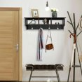 thumbnail image 3 of Gymax 31.5''L Hallway Coat Rack Storage Shelf Wall Mount Cubby Organizer Entryway w/Hooks, 3 of 9