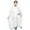 White, variant on Toptie Satin Salon Client Barber Shop Hair Cutting Cape with Adjustable Neckline and Cuff Opening, 63" x 55"-Black
