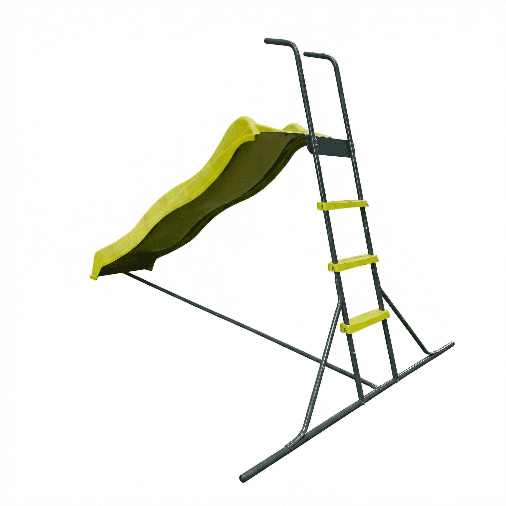 2.2M Freestanding Kids Plastic Slide, Indoor Outdoor Playground Equipment, Safe Freestanding Children Slide for Home Backyard, Green